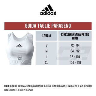 Proteção de peito Adidas Branco Homologado WKF