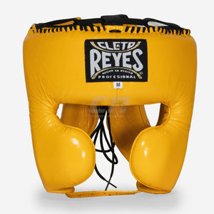 Capacete Cleto Reyes com parazigomas amarelos