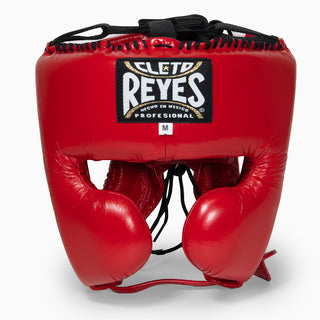 Capacete Cleto Reyes com parazigomas vermelhos