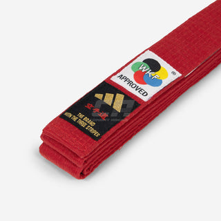 Cinto Adidas Cinto vermelho Elite WKF com Kanji