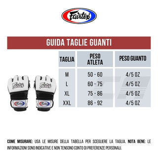 Luvas MMA Fairtex 4 oz FGV17