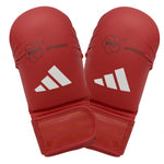 Luvas de Karate-Kumite Adidas Vermelho e Azul WKF homologado sem polegares