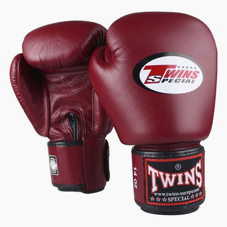 Luvas de Muay Thai Twins Special BGVL3 Vinho tinto