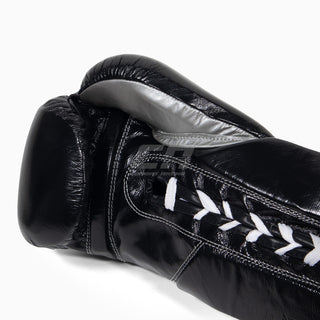 Luvas de Boxe Cleto Reyes Profissional CB2 Preto-Prata com atacadores