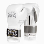 Luvas de Boxe Cleto Reyes Sparring CE6 Silver-White Edição especial