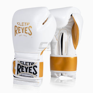 Luvas de Boxe Cleto Reyes Edição especial Sparring CE6 Branco-Dourado