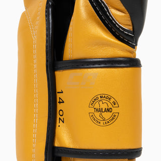 Luvas de Muay Thai Fairtex Super Sparring BGV18 Preto-Dourado