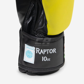 Luvas de Boxe Raptor SAP WAKO Preto-Amarelo