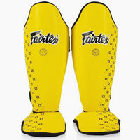 Caneleiras Fairtex SP5 de competição com proteção para os pés Amarelo