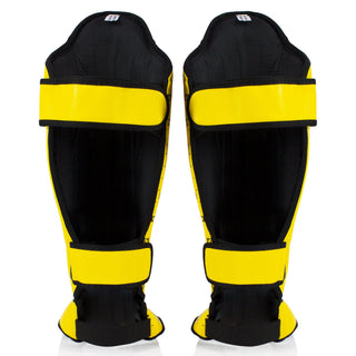 Caneleiras Fairtex SP5 de competição com proteção para os pés Amarelo