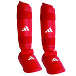 Caneleiras e Parapods Adidas Vermelho e azul aprovado pela WKF