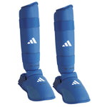 Caneleiras e Parapods Adidas Vermelho e azul aprovado pela WKF