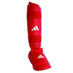 Caneleiras e Parapods Adidas Vermelho e azul aprovado pela WKF