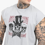 Smanicata Tapout Skull Tank Grigio-Combat Arena