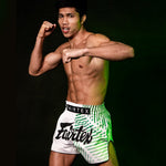 Calções de Kickboxing-Thai Fairtex BS1923 Racer Branco