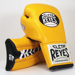 Luvas de Boxe Cleto Reyes Safetec CB4 Amarelo com atacadores